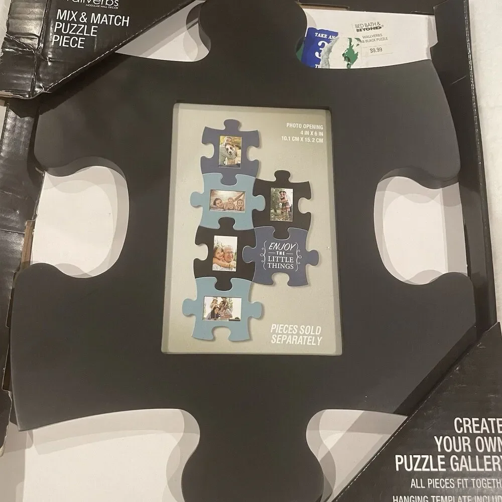 Wallverbs Puzzle Piece Picture Frame 4 X6 Black